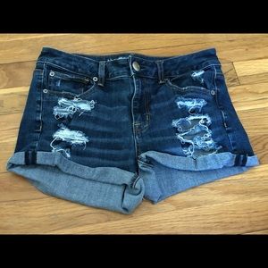 AE distressed shorts